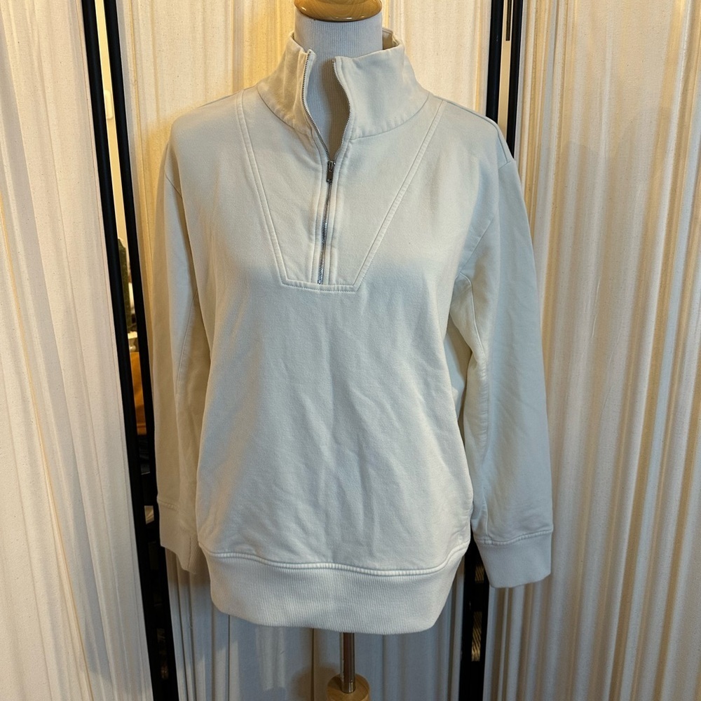 Theory Cream Boxy Sweatshirt - Picture 2 of 4